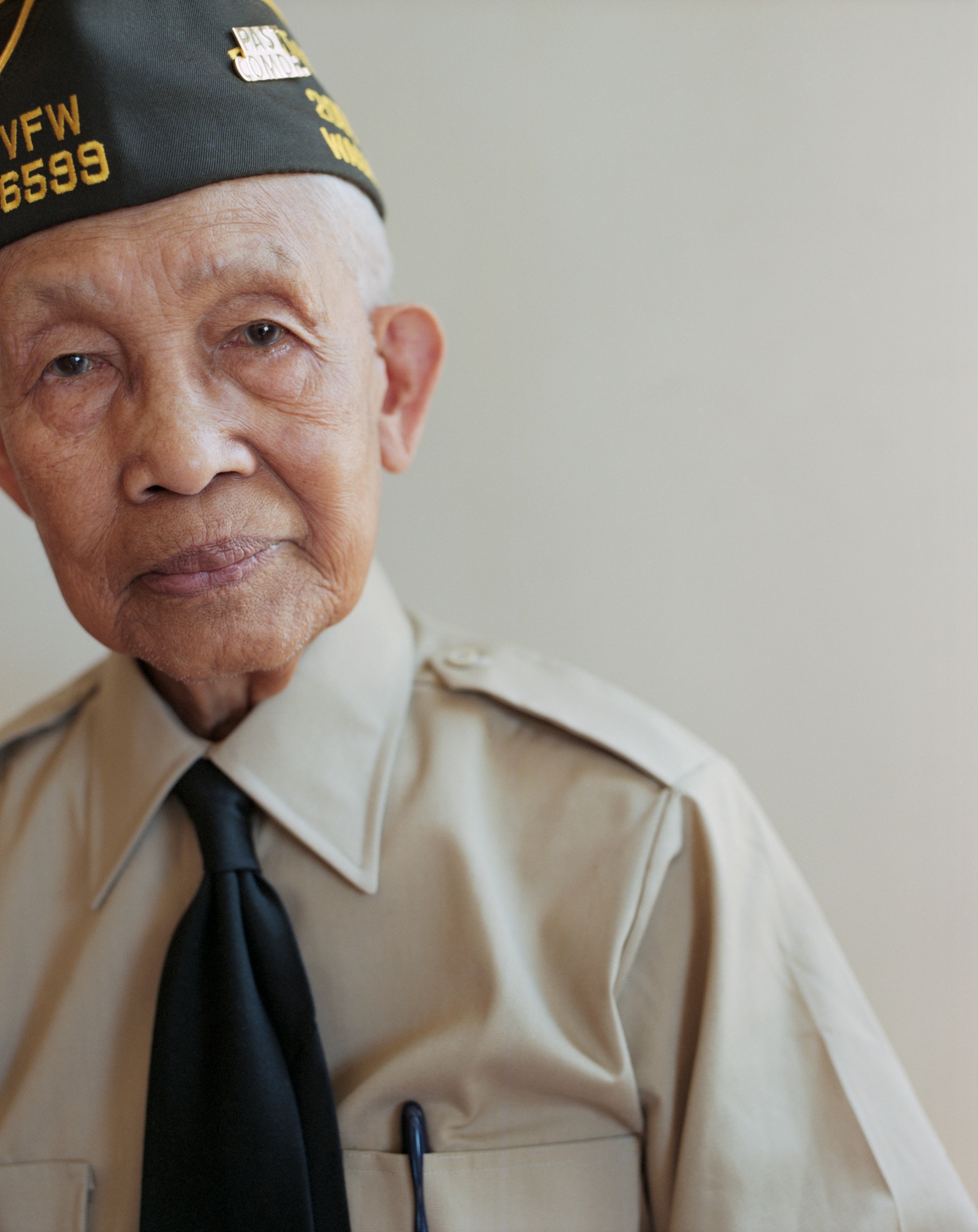 Portrait of elderly WWII veteran